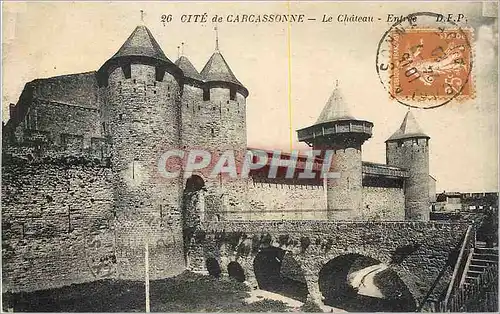 Cartes postales Cite de Carcassonne Le Chateau Entree