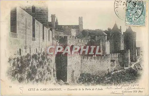 Cartes postales Cite de Carcassonne Ensemble de la Porte de l'Aude