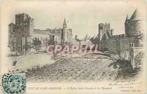 Ansichtskarte AK Cite de Carcassonne l'Eglise Saint Nazaire les Remparts