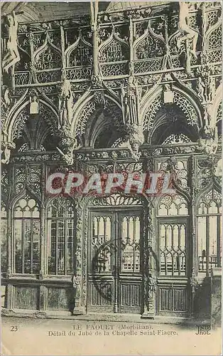 Cartes postales Le Faouet Morbihan Detail du Jube de la Chapelle Saint Fiacre
