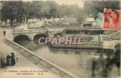 Cartes postales Nimes Jardin de la Fontaine Vue Generale