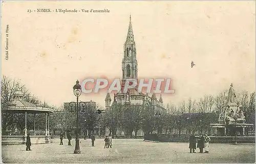 Ansichtskarte AK Nimes L'Esplanade Vue d'Ensemble