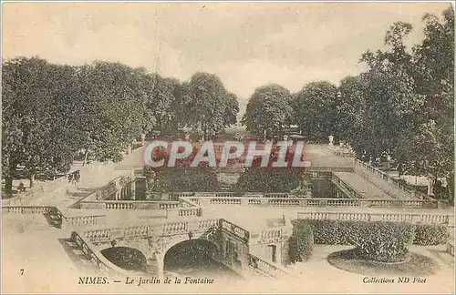 Cartes postales Nimes Le Jardin de la Fontaine