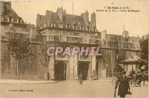 Ansichtskarte AK Saint Malo L et V Entree de la Ville Porte St Vincent