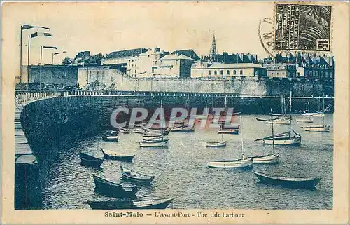 Ansichtskarte AK Saint Malo L'Avant Port Bateaux