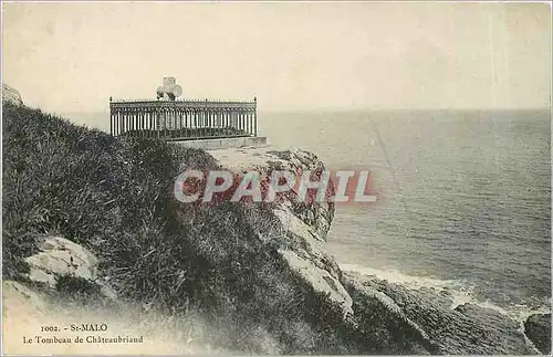 Cartes postales Saint Malo Le Tombeau de Chateaubriand