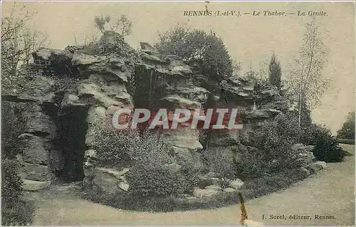 Cartes postales Rennes L et V Le Thabor La Grotte