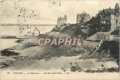 Cartes postales Dinard La Malouine Au loin Saint Malo