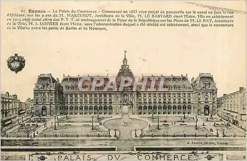 Cartes postales Rennes Le Palais du Commerce