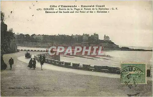 Ansichtskarte AK Dinard Entree de la Plage et Pointe de la Malouine