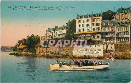 Ansichtskarte AK Dinard L'Hotel Bellevue et Bric a Brac Bateau