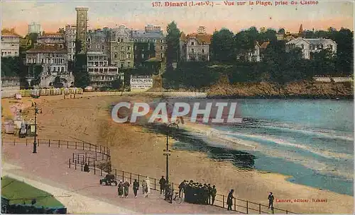 Ansichtskarte AK Dinard L et V Vue sur la Plage prise du Casino