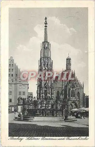 Cartes postales Nurnberg Schoner Brunnen und Frauenkirche
