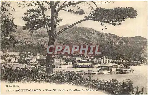 Cartes postales Monte Carlo Vue Generale Jardins de Monaco
