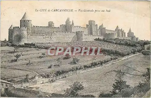 Cartes postales La Cite de Carcassonne Vue Generale prise au Sud