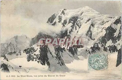 Ansichtskarte AK Le Mont Blanc vue prise du Glacier du Geant