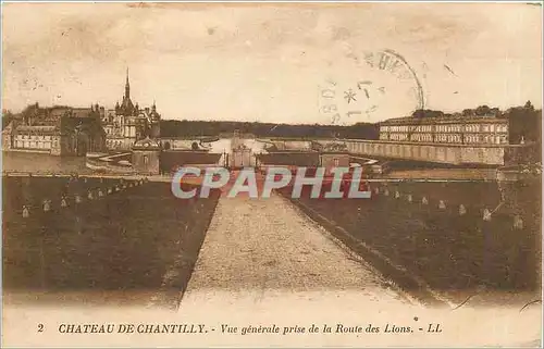 Ansichtskarte AK Chateau de Chantilly Vue generale prise de la Route des Lions