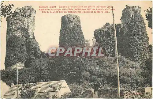 Ansichtskarte AK Herisson Allier Ruines du Vieux Chateau