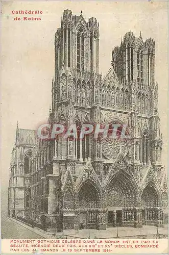 Cartes postales Cathedrale de Reims