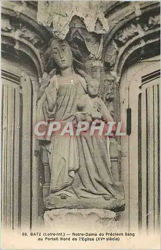 Cartes postales Batz Loire Inf Notre Dame du Precieux Sang au Portail Nord de l'Eglise