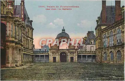 Ansichtskarte AK Palais de Fontainebleau Cour Ovale Le Baptistere