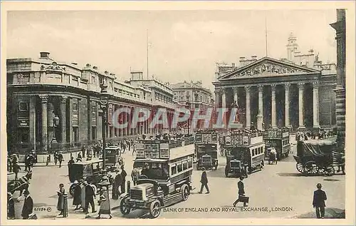 Cartes postales Bank of England and Royal Exchange London Autobus