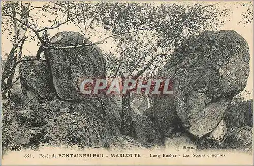 Ansichtskarte AK Foret de Fontainebleau Marlotte Long Rocher Les Soeurs ennemies