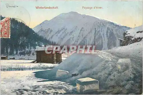Cartes postales Winterlandschaft Paysage d'Hiver