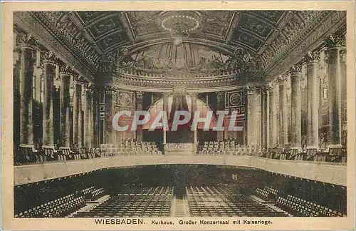 Ansichtskarte AK Wiesbaden Kurhaus Grosser Konzertssal mit Kaiserloge