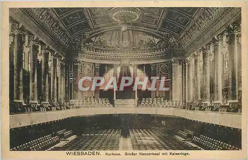 Cartes postales Wiesbaden Kurhaus Grosser Konzertssal mit Kaiserloge