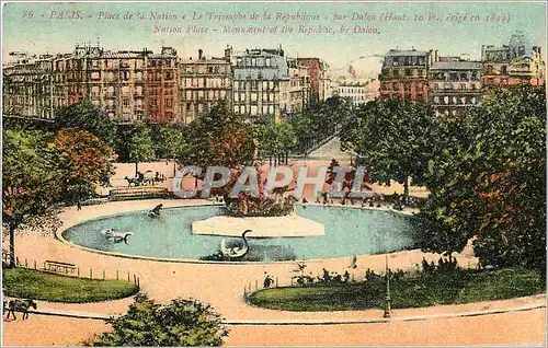 Cartes postales Paris Place de la Nation Le Triomphe de la Republique