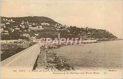 Cartes postales Nice L'Entree du Port et le Mont Boron