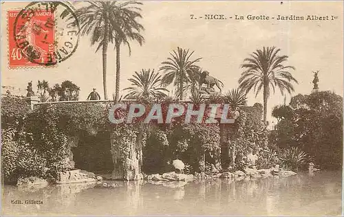 Cartes postales Nice La Grotte Jardins Albert Ier