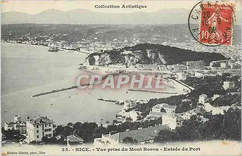 Cartes postales Nice Vue paris du Mont Boron Entree du Port