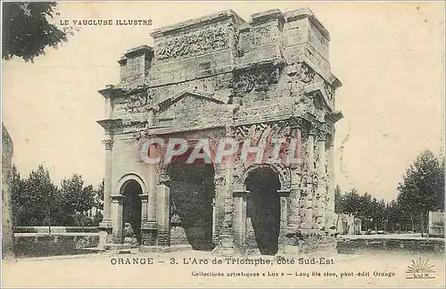 Cartes postales Orange L'Arc de Triomphe cote Sud Est