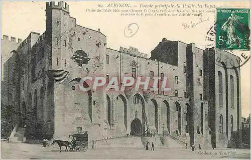 Cartes postales Avignon Facade principale du Palais des Papes