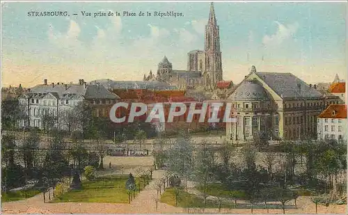Cartes postales Strasbourg Vue prise de la Place de la Republique