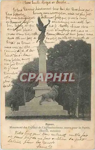 Cartes postales Meaux Monument des Enfants de l'Arrondissement morts pour la Partie