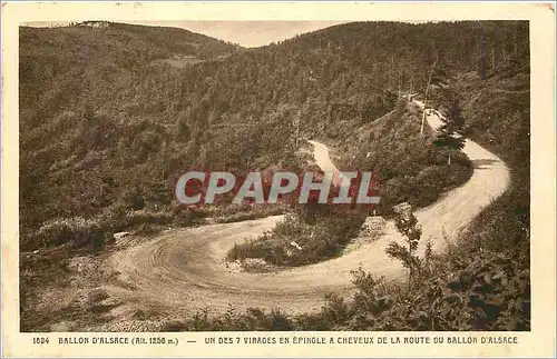 Cartes postales Ballon d'Alsace Un des 7 Virages en Epingle a Cheveux de la Route du Ballon d'Alsace