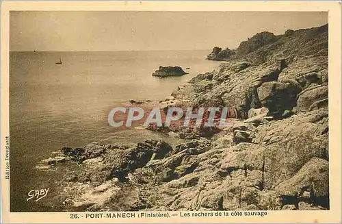 Ansichtskarte AK Port Manech Finistere Les Rochers de la Cote Sauvage