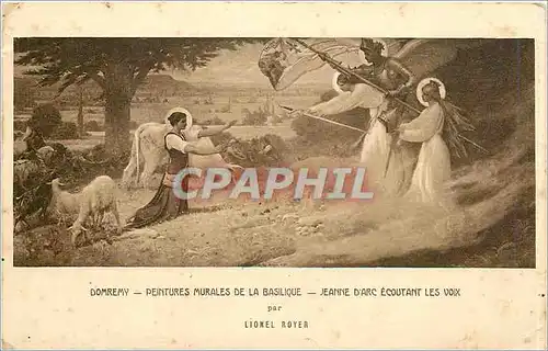 Cartes postales Domremy Peintures Murales de la Basilique Jeanne d'Arc Ecoutant les Voix par Lionel Royer