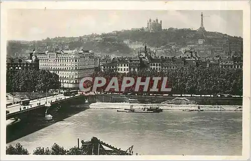 Cartes postales Lyon Pont Lafayette et Coteau de Fourviere