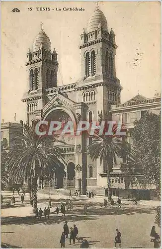 Cartes postales Tunis La Cathedrale