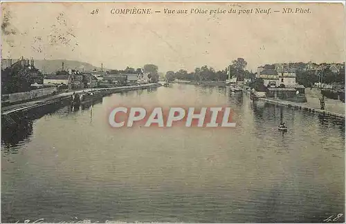 Ansichtskarte AK Compiegne Vue sur l'Oise prise du pont Neuf