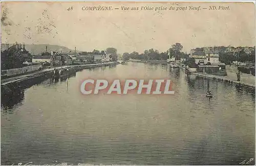 Cartes postales Compiegne Vue sur l'Oise prise du pont Neuf