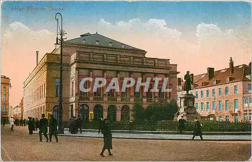 Cartes postales Liege Place du Theatre