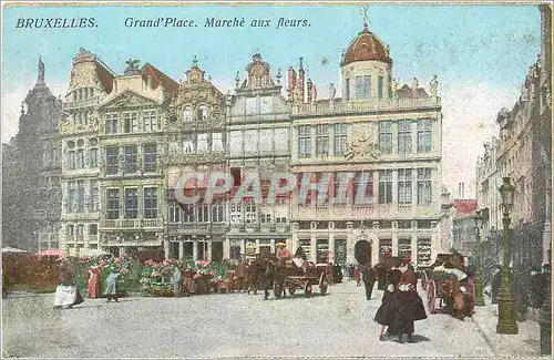 Cartes postales Bruxelles Grand Place Marche aux fleurs