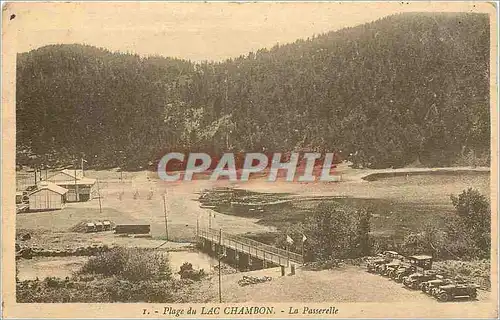 Cartes postales Plage du Lac Chambon La Passerelle