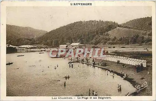 Ansichtskarte AK L'Auvergne Lac Chambon La Plage et ses Baigneurs