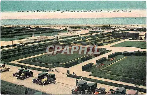 Cartes postales Deauville La Plage Fleurie Ensemble des Jardins vu du Casino